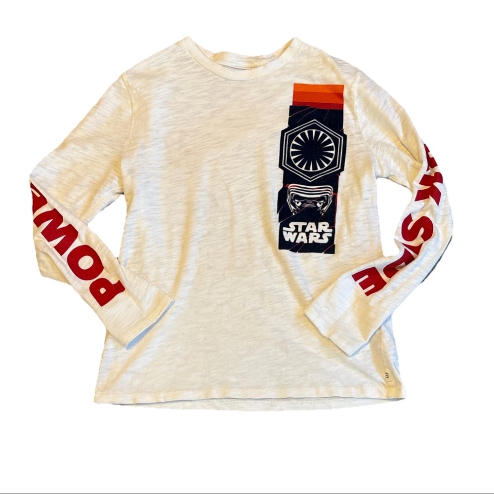 Boys' Star Wars X GAP Long Sleeve Graphic Kylo Ren T-Shirt Power Darkside SZ Med